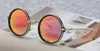 2021 여자 라운드 선글라스 패션 다채로운 선글라스 남자 운전 음영 남성 복고풍 태양 안경 여성 금속 라운드 태양 안경