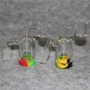 Palenia 45 90 Stopni Glass Catch Catcher z 14mm Mężczyzna Bubbler Joint Bubbler Quartz Banger Ashcatcher Bong Silikonowy Pojemnik na Dab Rig Bongs