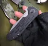 1Pcs Excellent Quality 0630 Ball Bearing Folding Knife D2 Drop Point Stone Wash Blade G10 + Stainless Steel Sheet Handle EDC Knives