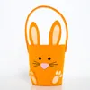 Creative Easter Party Decoration Basket Cukierki Jajko Bucket Tote Long Eared Królik Królik Dziecięcy Woven Wiadro