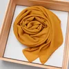 Maleisische Premium Chiffon Sjaal Wrap Effen/Effen Kleur Moslim Vrouwen Hijab Hoofddoek Zomer Islamitische Lange Sjaal Pashmina 180x70cm