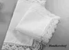 Spets tunn näsduk vit kvinna bröllop gåvor fest dekoration tyg servetter vanliga tomma handkerchieves hög kvalitet lls92-wll