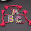 Bracelets de charme letra personalizada boho bib bohemia feita de algodão de algodão vintage de algodão saques 2751