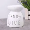 free shipping Incense Burner Delicate Ceramic Fragrance Lamp Fashion Hollowed Out Aroma Stove Candle Oil Furnace Home Decor SN4997