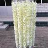 1M long Elegant Artificial Orchid flower Wisteria Vine Rattan For Wedding Centerpieces Decorations Bouquet Garland Home Ornament