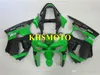 Kit de carénage de moto Hi-Grade pour KAWASAKI Ninja ZX6R 636 98 99 ZX 6R 1998 1999 Ensemble de carénages ABS vert noir + cadeaux KP01