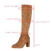 Heißer Verkauf-2021 Neue Herbst Frauen Mode Plattform Stiefel Mid-Kalb Stiefel Slip Auf Solide High Heels Casual Warme Schuhe für den Winter