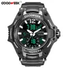 Orologi da polso GOODWEEK Orologio sportivo da uomo Orologi al quarzo digitali analogici impermeabili Doppio display Uomo Relógios Masculino1