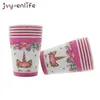 81 sztuk / zestaw Unicorn Party Supplies Pink Rainbow Unicorn Banner Płytki Cups Serwetki Słomki Baby Shower Kids Urodziny Dekoracje 200929