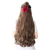 Extensions de cheveux synthétiques 18inch One-Pio-Pièce Perruque Courby Heavenwear Vague Faux Cheveux Invisible Naturel Cachée Secret Secret pour Femmes ZL0307