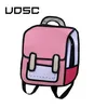 Rugzak Stijl UOSC 2D Tekening Rugzakken Voor Vrouwen Creatieve 3D Jump Cartoon Schooltas Meisjes Traval Rugzak Mochila Mujer