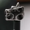 Männer DIY Schmuck Machen Metall Charms Gold Silber Schwarz 12*14MM Lose Edelstahl Wolf Kopf Perlen