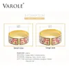 VAROLE Colorful Enamel Bangle Armband Gold Color Cuff Bracelets Bangles For Women Accessories Fashion Jewelry Gifts
