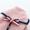 Pet Dog Sweater Autumn Winter Clothes Teddy Small Dog Cat Clothes College Style Elegant Bowknot Teddy Chihuahua Puppy Pet Dog Accessories