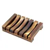 2 Styles Natural Wooden Bamboo Soap Dish for Bath Shower Plate Bathroom