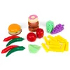 Режущие фрукты овощи притворны Play Детские кухонные игрушки Миниатюрная безопасность продуктов питания Образовательные классические игрушки для детей LJ201009
