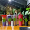 Mugs Drinkware Kitchen, Dining & Bar Home Garden 710Ml/24Oz Diamond Radiant Goddess St Cup With Lid Logo Coffee Summer Holiday Cold Tumbler
