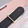 Fashion Classic Women Designer Belt Womens Mens Casual Letter Smooth Buckle Belt Bredd 2 0cm 2 8cm 3 4cm 3 8cm med Box314Y