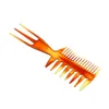 Multifunktionell treledig hårplocka Afro Comb Oil Head Hairdressing Pro Bid Tand Män Styling Hair Salon Comb W10398