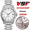 VSF Aqua Terra 150M CAL A8500 Automatic Mens Watch White Textured Dial Silver Markers Stainless Steel Bracelet 231.10.42.21.02.001 Super Edition Puretime 09