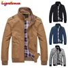 Męskie Kurtki Męskie Wiosna Jesień Casual Coats Solid Color Sportswear Stand Collar Slim Męska Bombowiec Odzież