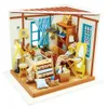 Robotime 15 Kinds DIY House with Furniture Children Adult Miniature Wooden Doll House Model Building Kits Dollhouse Toy Gift T200116