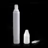Garrafa vazia de plástico 30ml PE Top Cap Dropper Pen Estilo Unicron E-Liquido Garrafa de gotejador com longos tampas brancas pretas RefillingDHL A27