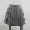 Grey Pleated Skirts Summer Female Pleated Skirt Japan School Uniform Harajuku Women Skirts Saias Faldas G220309