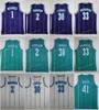 Men Vintage Tyrone 1 Muggsy Bogues Jerseys Larry 2 Johnson Dell 30 Curry Alonzo 33 Mourning Glen 41 Rice Basketball CharIotte