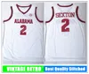 Alabama CrimSontide NCAA JERSEYS SEXTON COLLEGE JERSEYS BLANCHES HAUT TOPS HOT HOT SCHOOL Rétro Étudiants Vintage Sport Basketball Sport