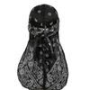 New Men Durag Hip-Hop Bandanna Cap Capper Turban Hat حريري عقال الأزهار Du-Rag للعلاج الكيميائي Cap Amoeba Pirate Hat Da503