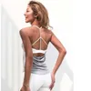 Fack iki adet kadın039s iç padd yoga üst tank kadın spor spor uzun yelek fitness runness gömlek sporu egzersiz kıyafetleri18110085