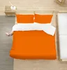 Klassische orange 3-teilige Bettwäsche-Sets, digitale Designer-Sets, Bezug, Pferdebett, Bettdecken-Sets, Bezug, Queen-Size-Bettwäsche-Set, Polyester-Bettdecke, 251 Stück