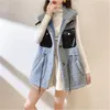 Fluffy Wool Waistcoat Women Fashion Color Blocking Pocket Tunic Laceup Lamb Wool Vest Women Casual Warm Winter Coat Gilet femme 201031