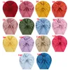 Spädbarns huvudband Solid Färg Bomull Kontakter Turban Huvudbonader För Flickor Spandx Stretchy Beanie Hat Baby Hårtillbehör