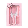 Hair Comb Brush Set Salon Women Men Combs Tangle Wet & Dry Bristles Nylon Pins Massage Combs Kit