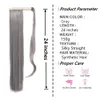 Glory Women Grey Ponytails Hairpiece envolve sal e pimenta destacada piano colorido de cavalo cinza reto 100g 120g 140g