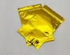 12x20cm, 100pcs/lot gold aluminum foil plastic bag, aluminized mylar coffee bean golden pouch-reopenable metallic peanut