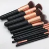 Wooden Handle Makeup Brushes Set Foundation Blush Eye Shadow Blending Cosmetic Brushes Make Up Tools 12Pcs/set