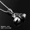 Pendant Necklaces Brand Men Necklace Gold Color Stainless Steel Chain Pair Boxing Glove Charm Fashion Sport Fitness Jewelry1