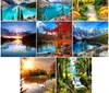 Square 5D DIY Diamond Painting Waterfall Nature Full Round Drill Diamond Embroidery Landscape Mosaic Picture Of Rhinestones Home D3840984