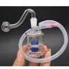 mini brûleur à mazout en verre de haute qualité bong avec tuyau de brûleur à mazout en verre transparent mâle de 10 mm mini recycleur ashcatcher bong avec tube en silicone