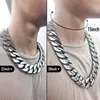 31mm Chains Super Heavy Curb Cuban Necklace For Boys Mens Silver Color 316L Stainless Steel Link Chain 1636inch Rock jewelry LHN35269293