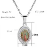 Religieus roestvrij staal De Maagd Maria Madonna Moeder van Christus Sticker Film Ketting Katholieke Guadalupe Hanger Sieraden