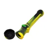 Smoke gun pipe with cover 120mm slicone bong smoking pipes portable creative disguised glass pipe herb tobacco filter silicone oil