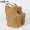 Sorbern Crok Vrouwen Sandalen 12 Inch Slingback Schoenen Wiggen Platform Zomer Stijl Hakken Open Teen Dropshipping Fetish Schoenen