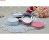 Pot en aluminium de couleur rose, boîte de 30ML, récipient, boîtes vides, pot en métal pour emballage de cadeau de mariage, 100 pièces/lot, bonne quantité