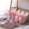 McCkle Women Slippers Home Winter Autumn Autumn Rabbit Cute Ladies Non-Slip Fashiom Warm House Female Idvance Bedroom Shoe Y201026 Gai