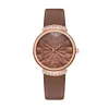 ラグジュアリーダイヤモンドの腕時計最新スタイルの女性のドレスの時計女性レザー時計星空の花柄クリスタル時間腕時計