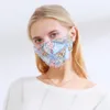 Rhinestone Face Mask Proteque Masks Crystal Diamond Cliple Reusable Tvättbara trasa Face Cover med PM2.5 Vuxen Anti Dust FY0113